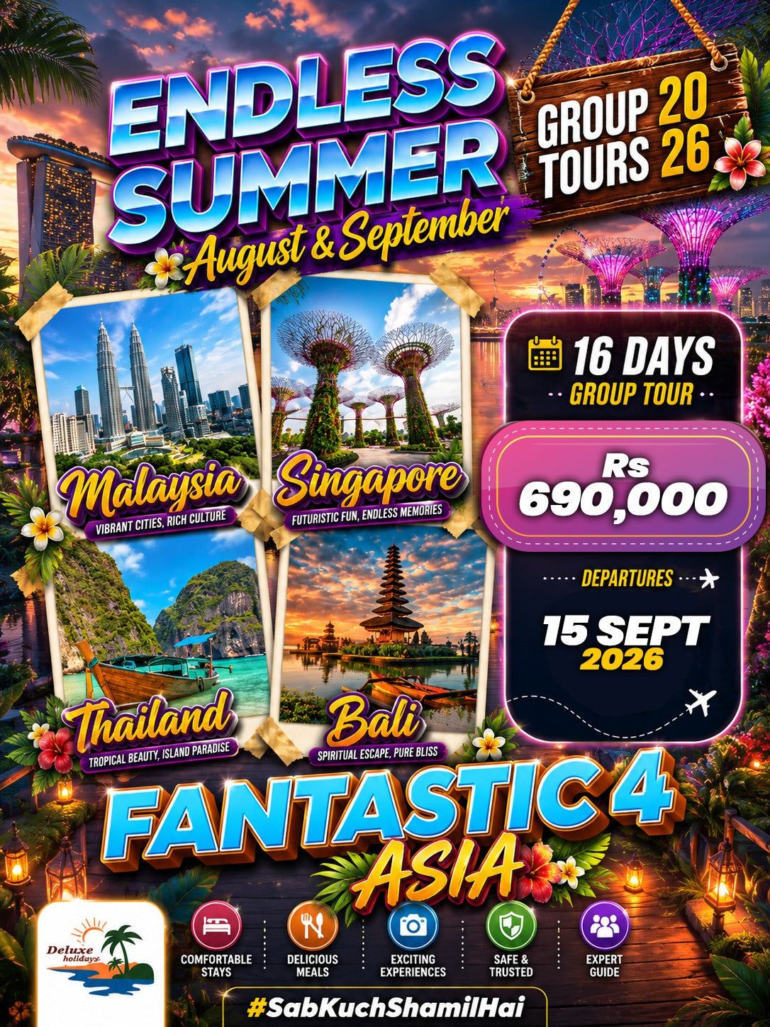Fantastic 4 Asia: Malaysia + Singapore + Thailand + Bali