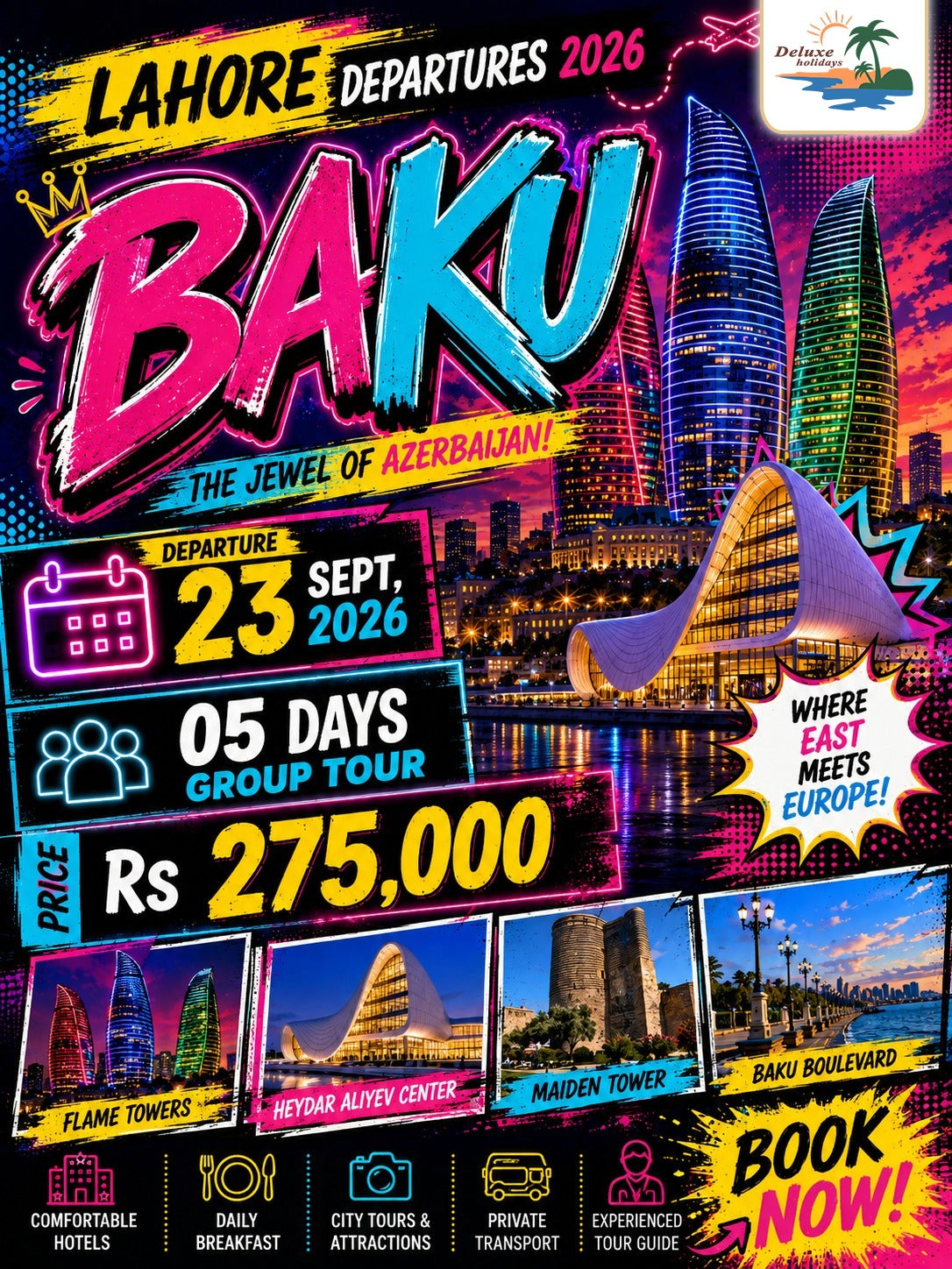 Baku from Islamabad