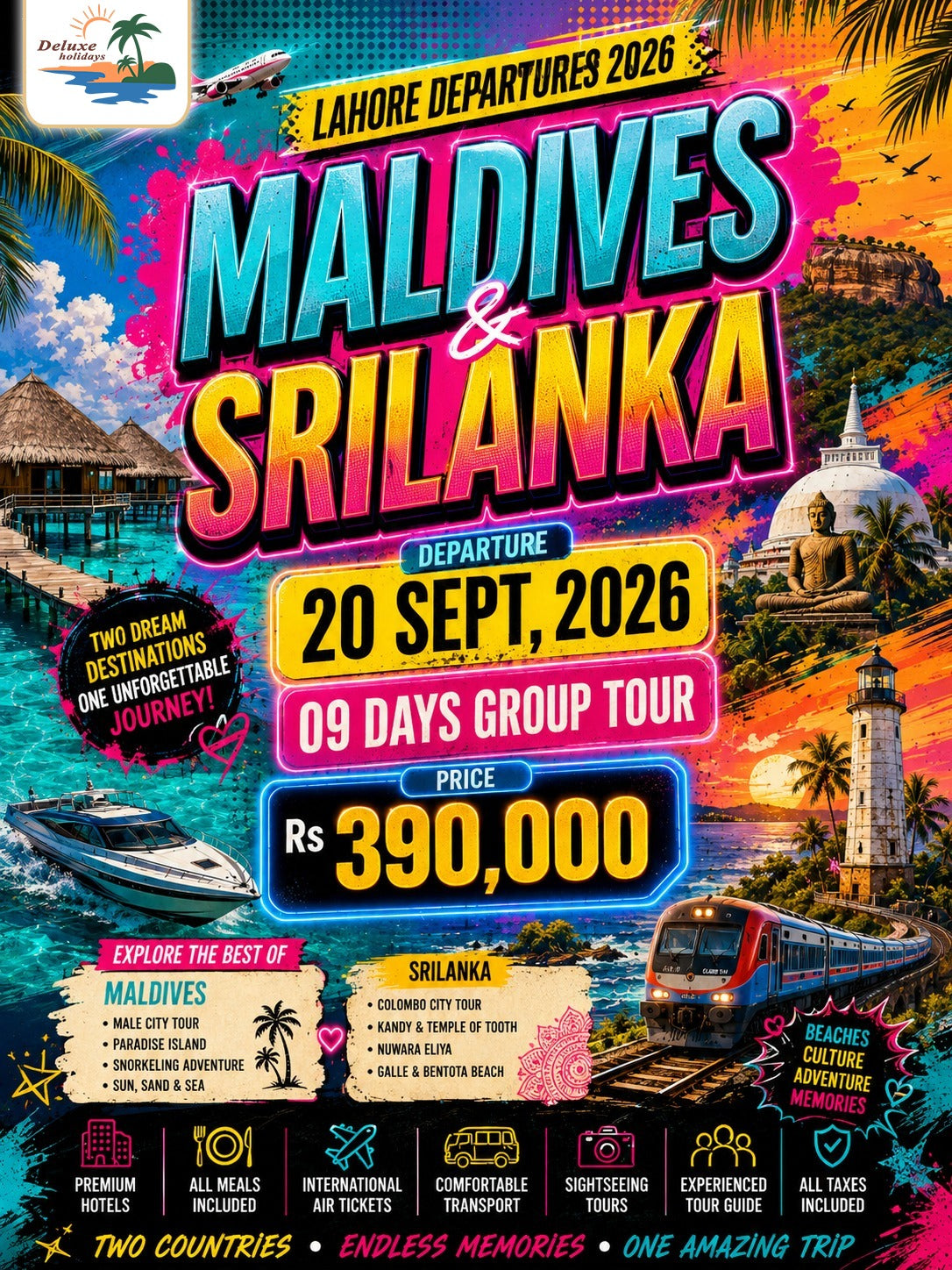 Maldives + Sri Lanka from Lahore