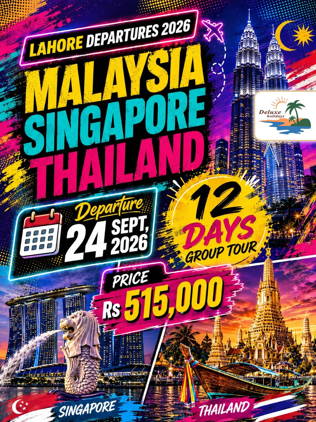 Malaysia + Thailand + Singapore from Lahore