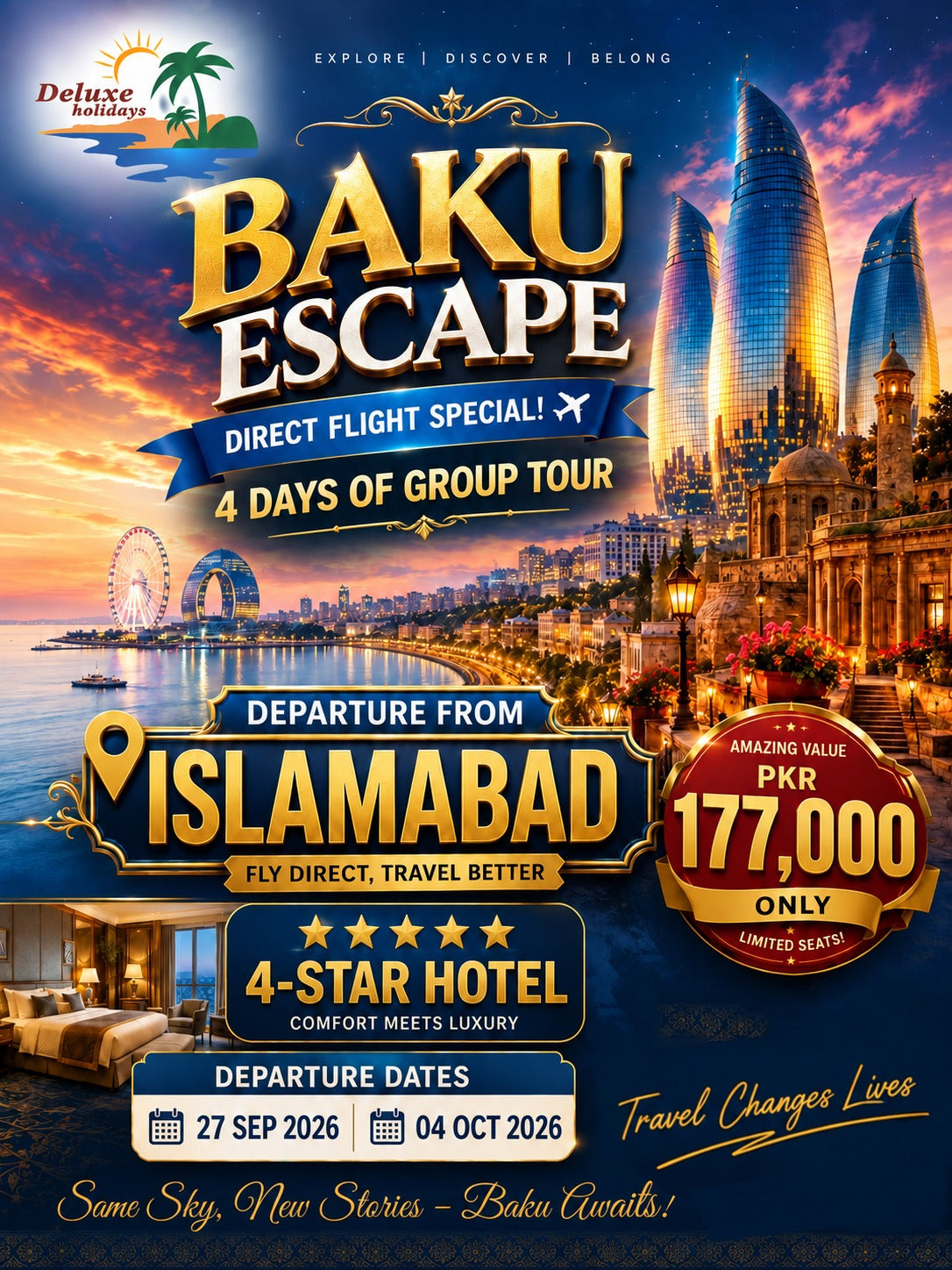 Baku from Islamabad
