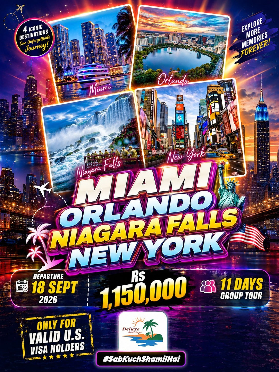 Discover America: Miami, Orlando, Niagara Falls & New York City