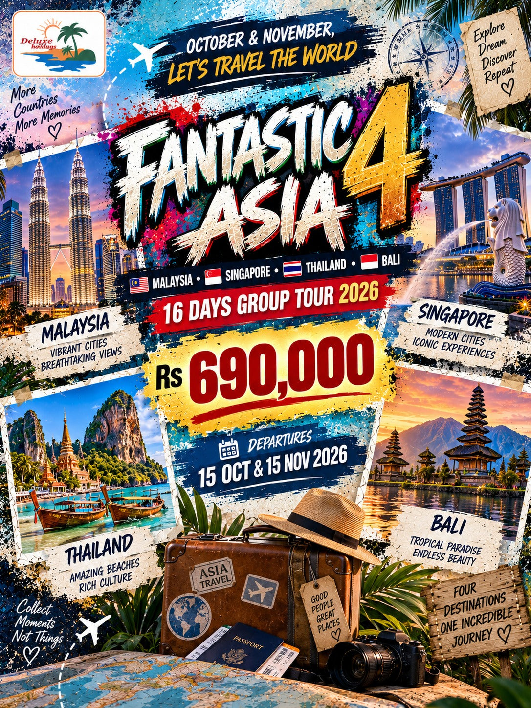 Fantastic 4 Asia: Malaysia - Singapore - Thailand - Bali