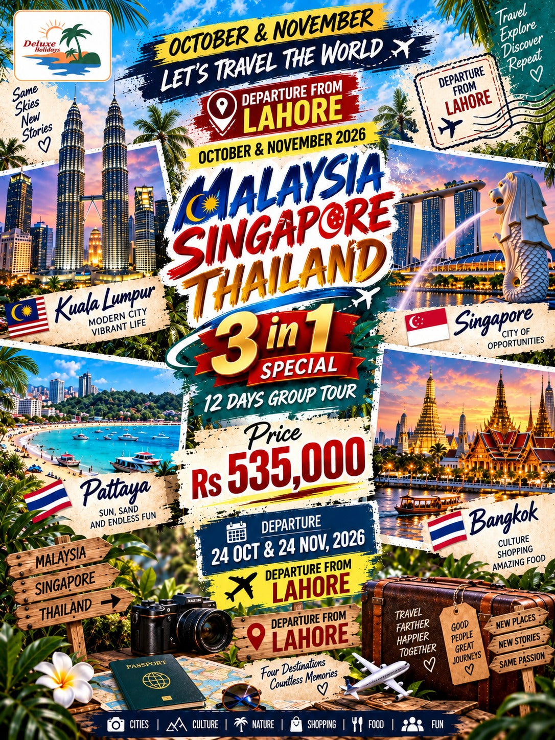 Malaysia + Thailand + Singapore from Lahore