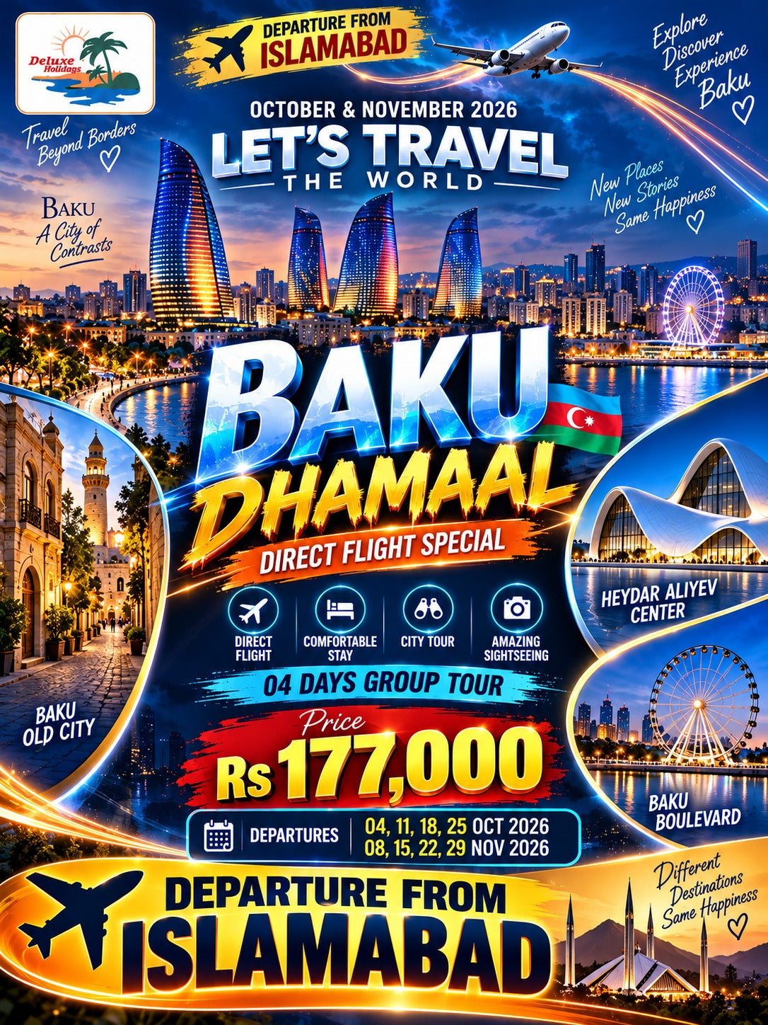 Baku from Islamabad