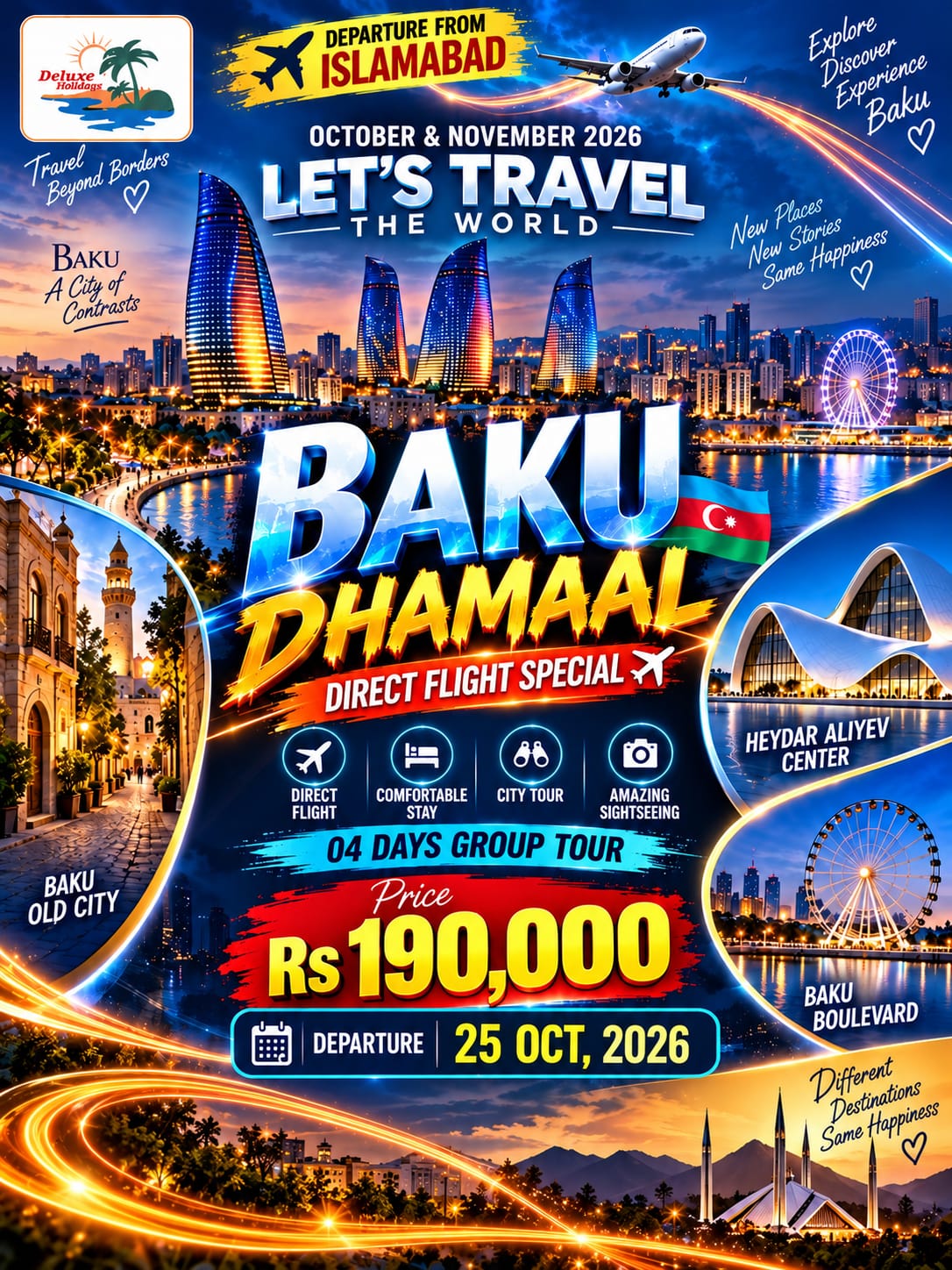 Baku from Islamabad