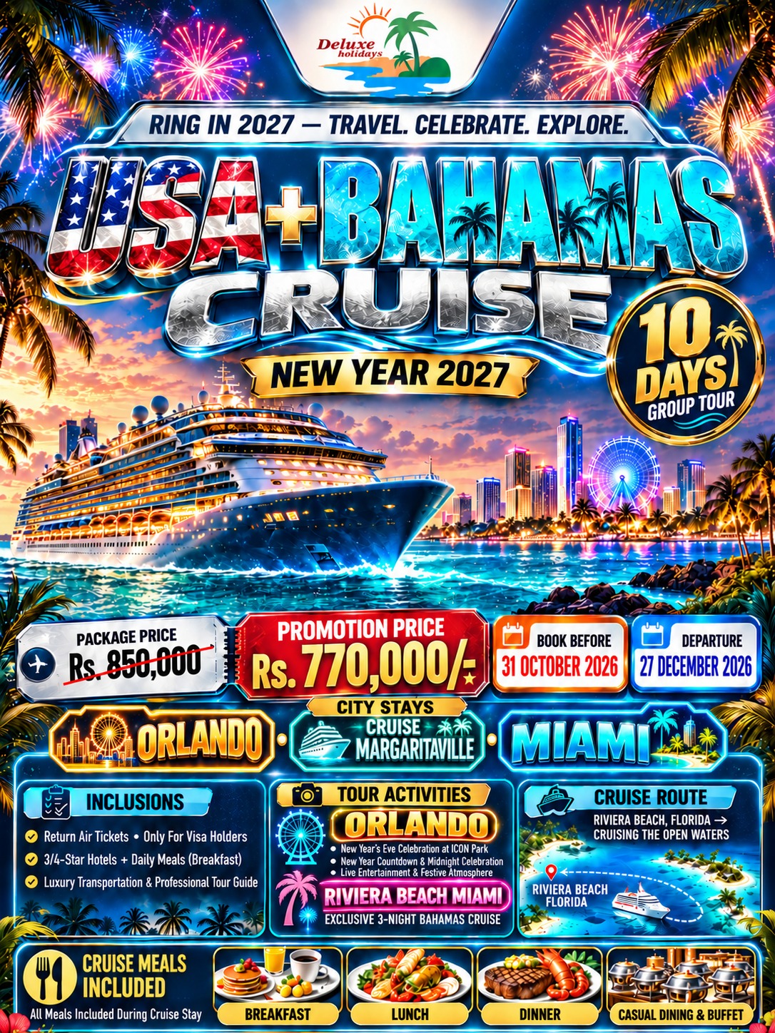 USA + Bahamas Cruise - New Year Exclusive