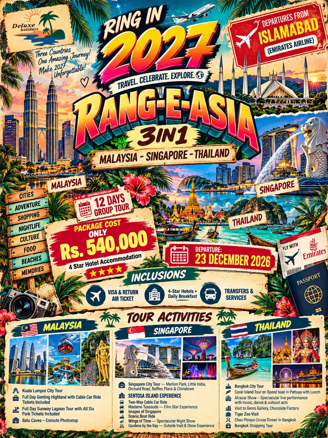 Malaysia - Singapore - Thailand - New Year Exclusive from Islamabad