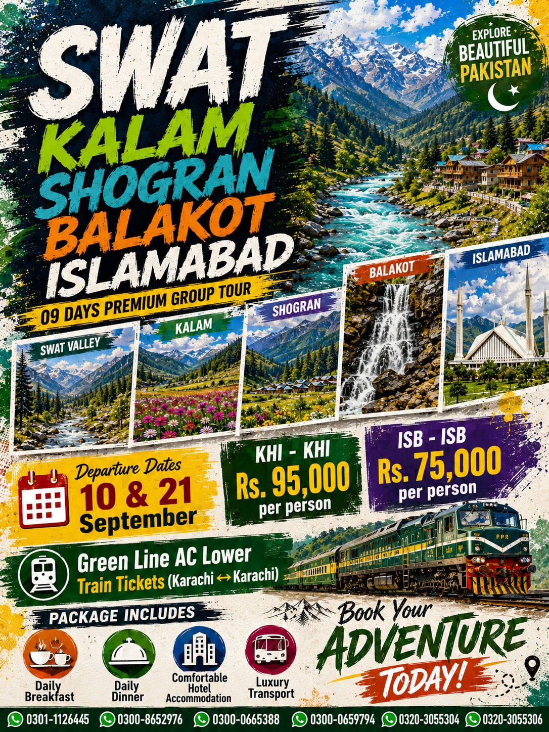 Swat - Kalam - Shogran - Balakot - Islamabad from Islamabad