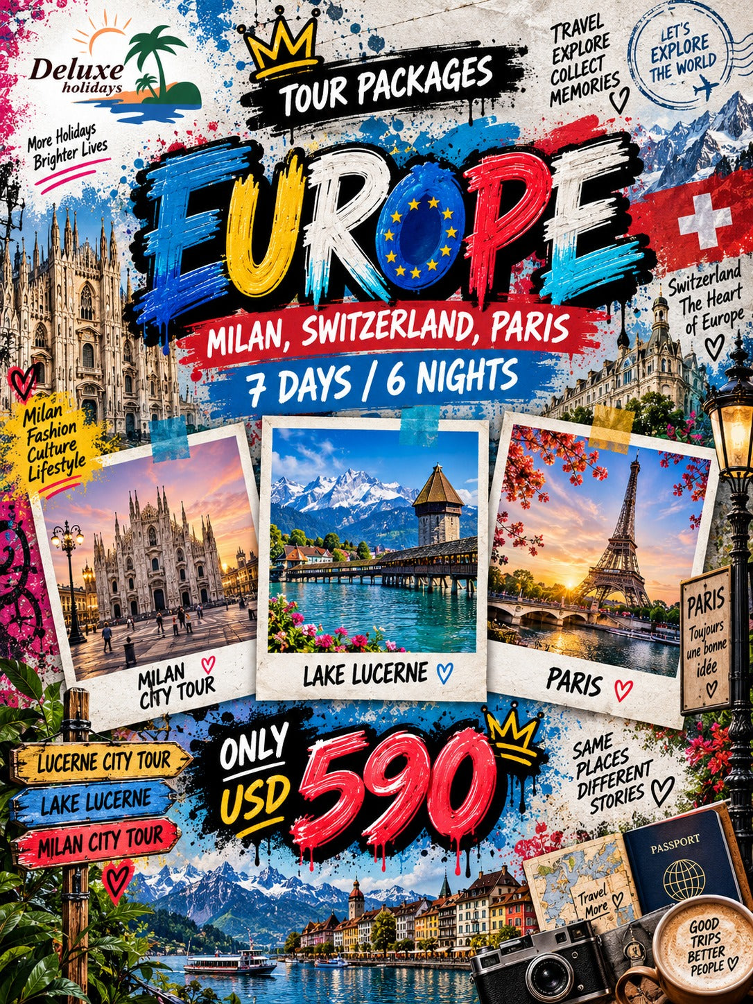 Europe: Milan - Switzerland - Paris