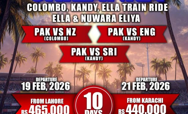 Sri Lanka: Ultimate T20 World Cup 2026 ~ 10 Days Group Tour from Karachi