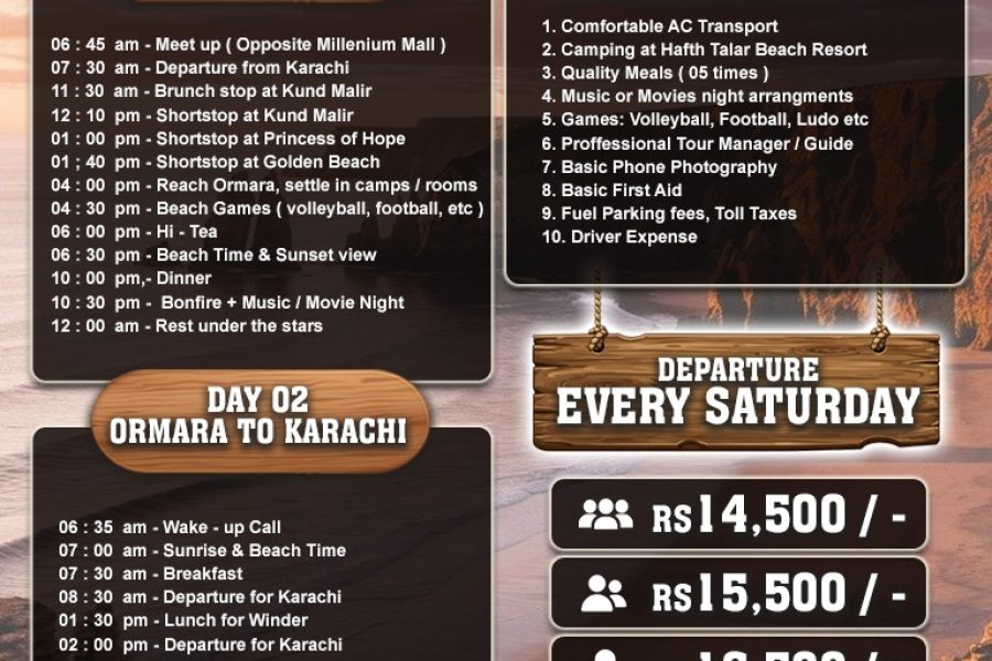 Ormara Beach | 2 Days Group Tour