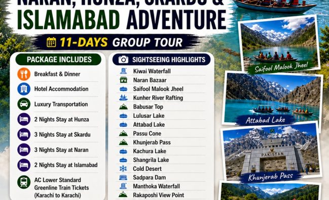 Naran – Hunza – Skardu – Islamabad | 11 Days Group Tour